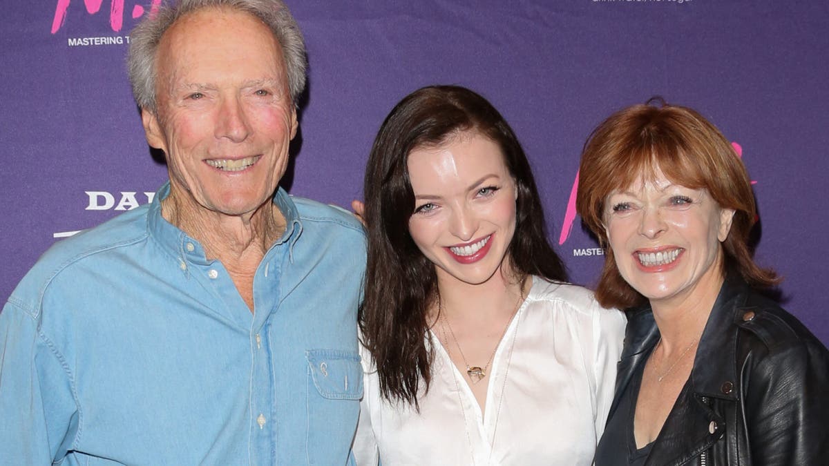 clint eastwood with frances fisher and daughter francesca