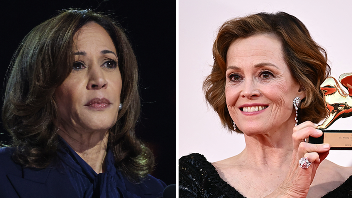 Kamala Harris and Sigourney Weaver