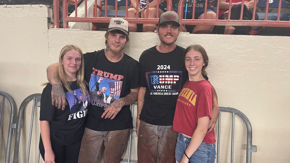 Hope, Hunter, Dakota and McKenzie were all at the Trump rally in Harrisburg and excited about voting in their first presidential election.