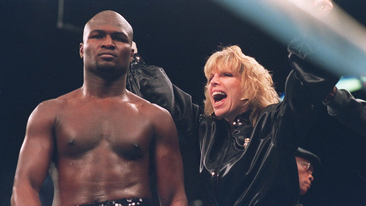 Jackie Kallen is shown with then-boxer James Toney