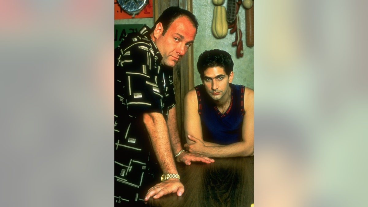 Actors James Gandolfini, left, and Michael Imperioli in a scene from The Sopranos.