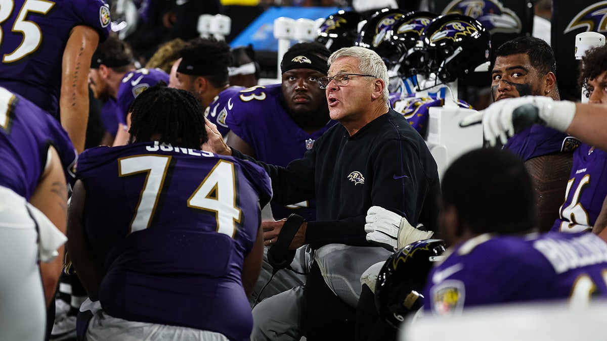 Joe D'Alessandris speaks to his players