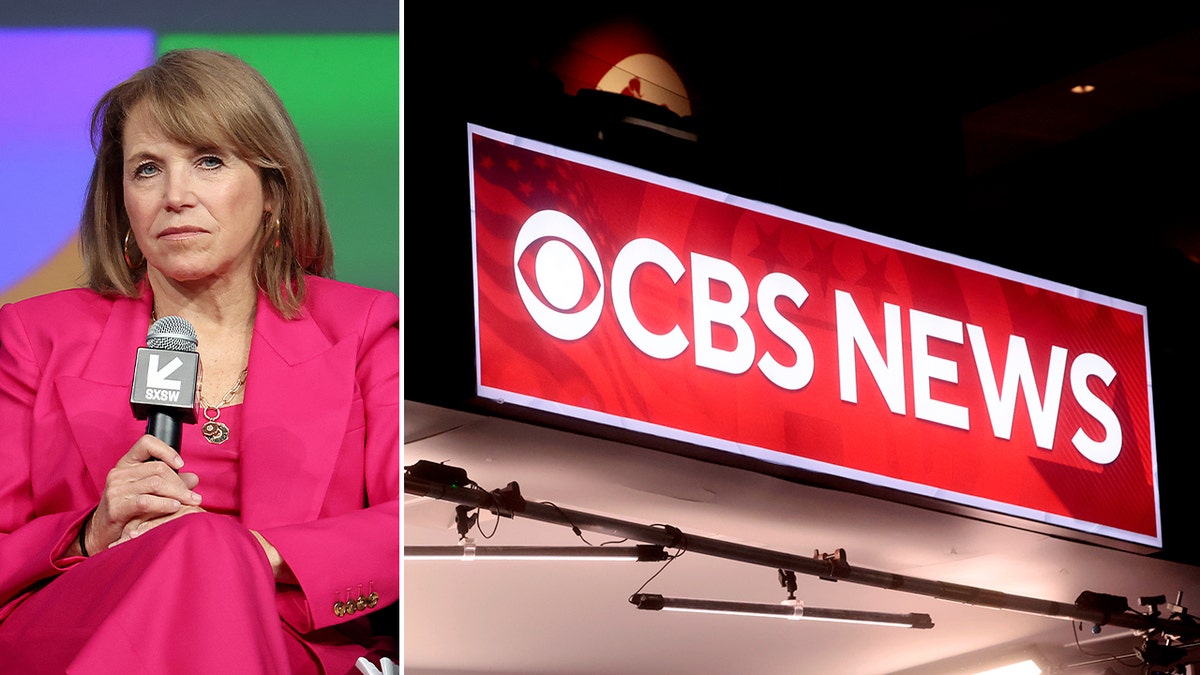 Katie Couric and the CBS News logo