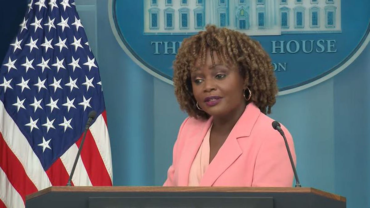 White House Press Secretary Karine Jean-Pierre responded to questions on Monday. (White House)