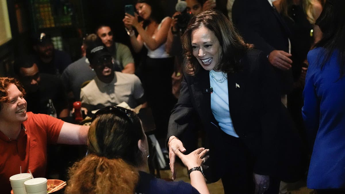 Kamala Harris memulai tur bus di medan perang Georgia