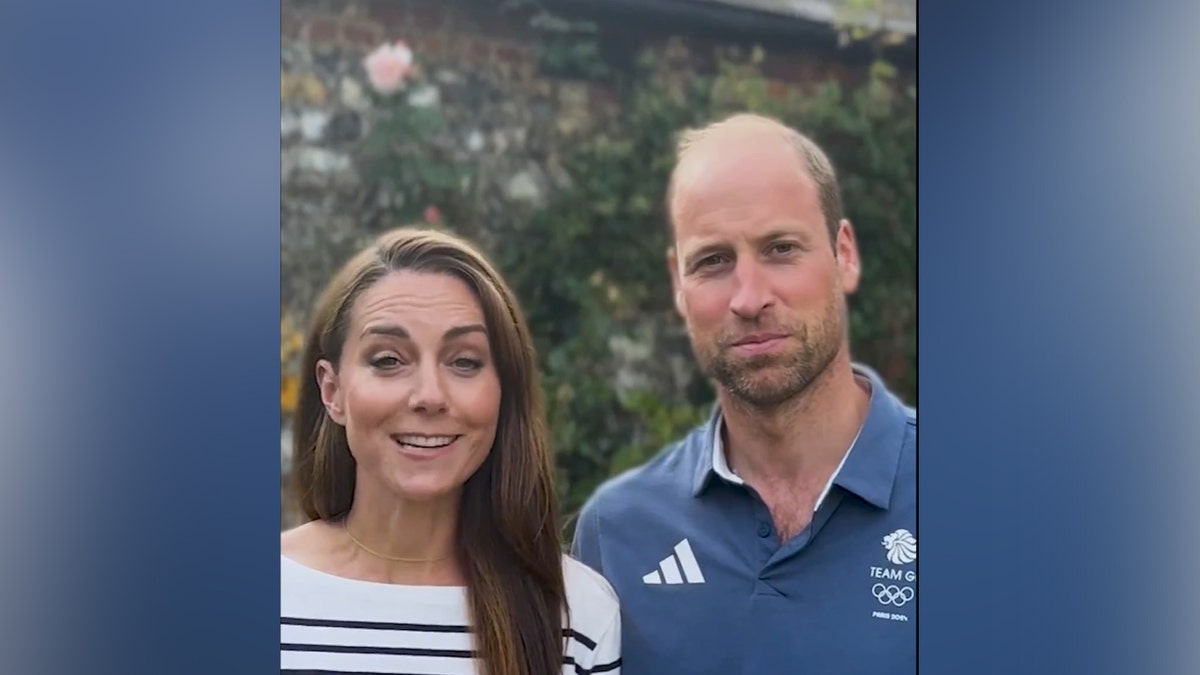 Kate Middleton and Prince William, who is sporting a beard