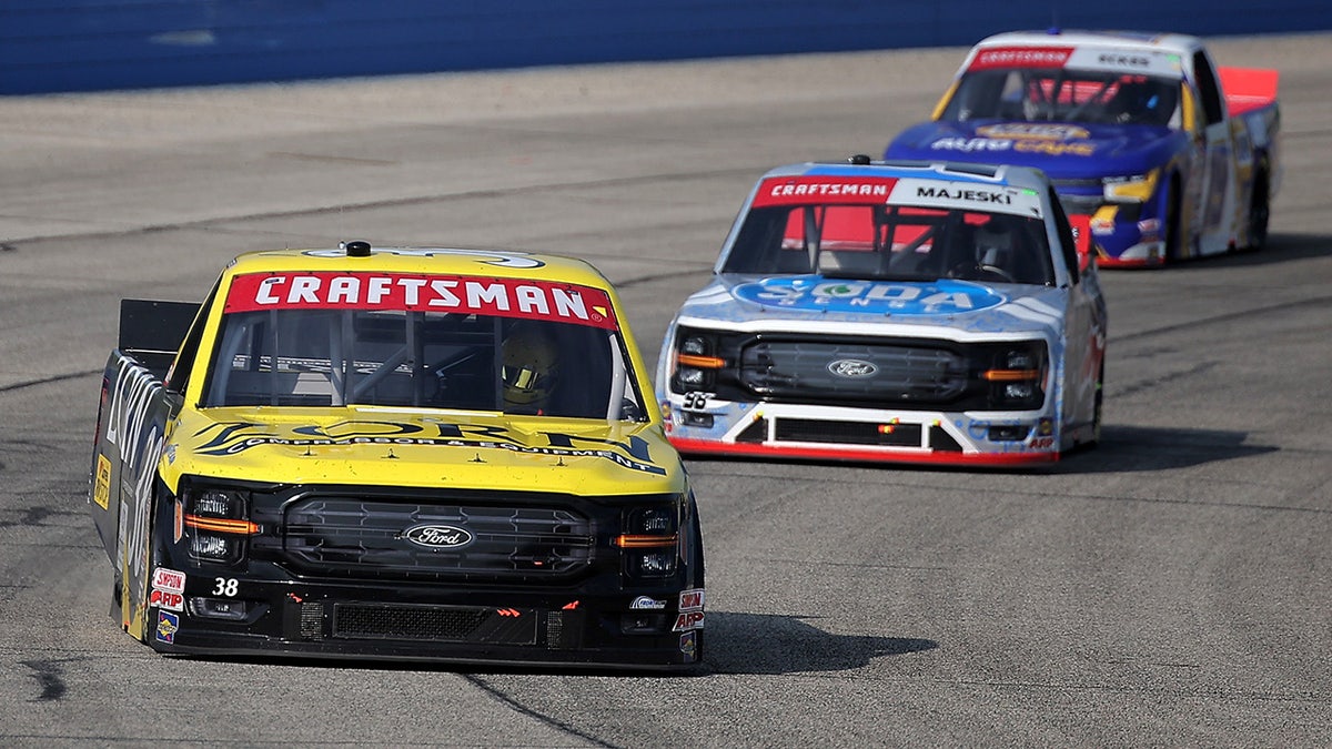 NASCAR Truck Series driver Layne Riggs dislocates shoulder celebrating ...