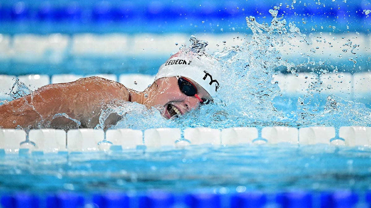 Katie Ledecky swims