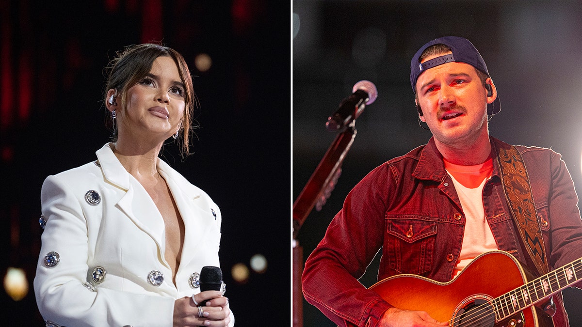 Maren Morris and Morgan Wallen side by side