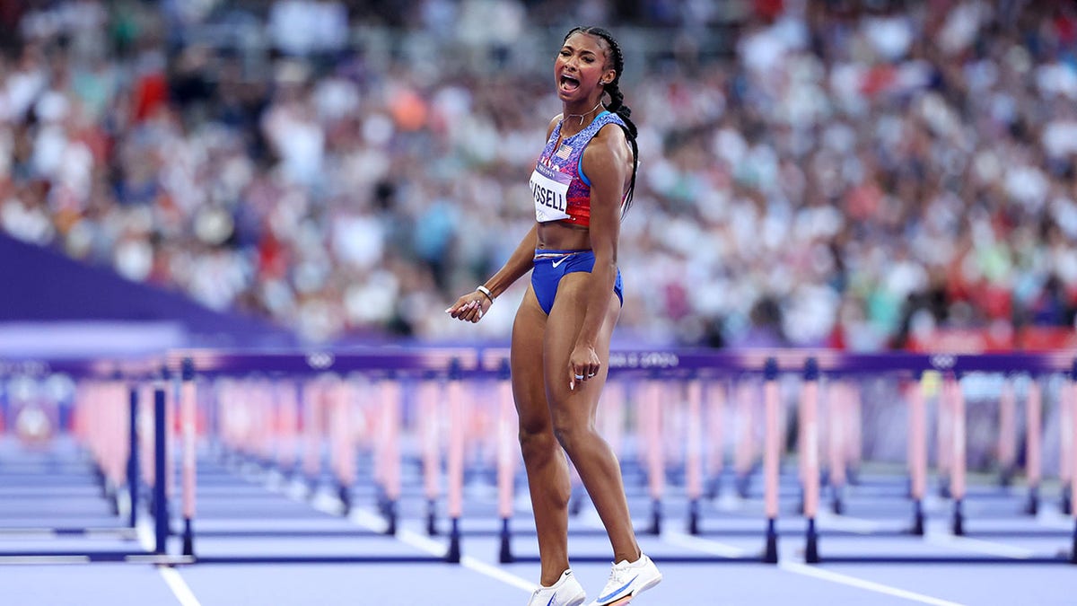 American Masai Russell wins gold in women's 100meter hurdles Fox News