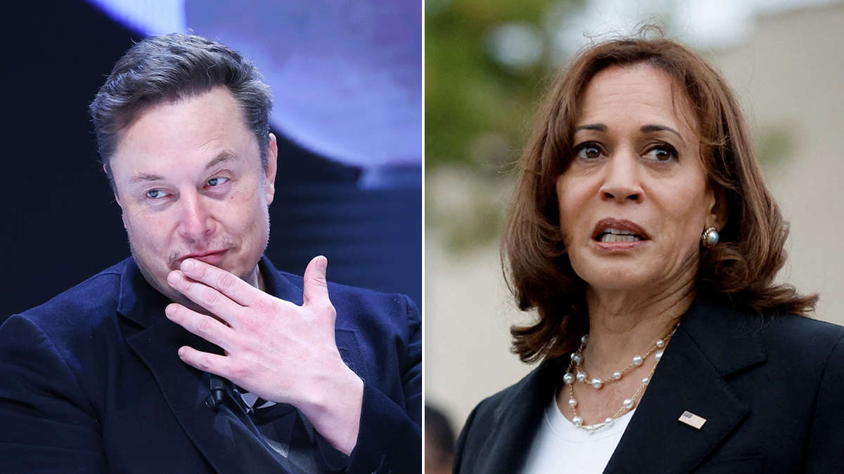 Fotos arregladas de Elon Musk y Kamala Harris