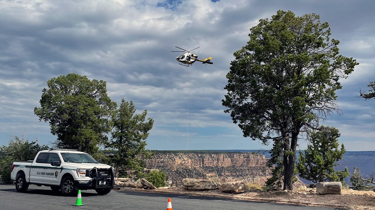 Body recovery by helicopter