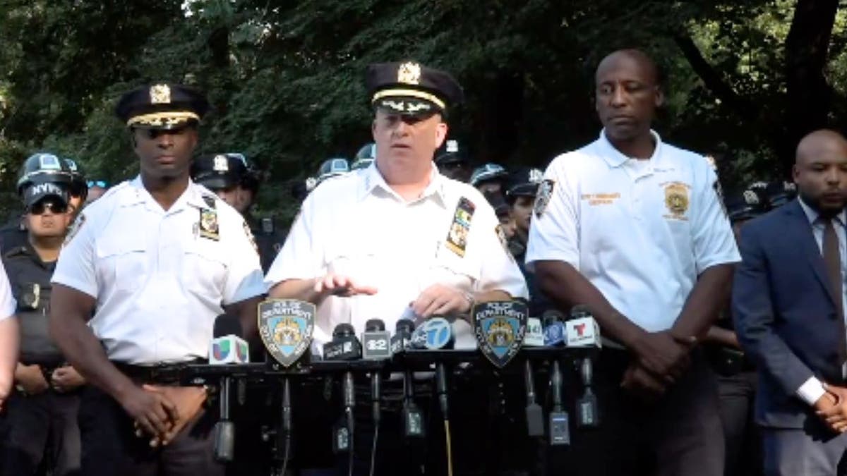 NYPD Patrol Chief John Chell at a press conference