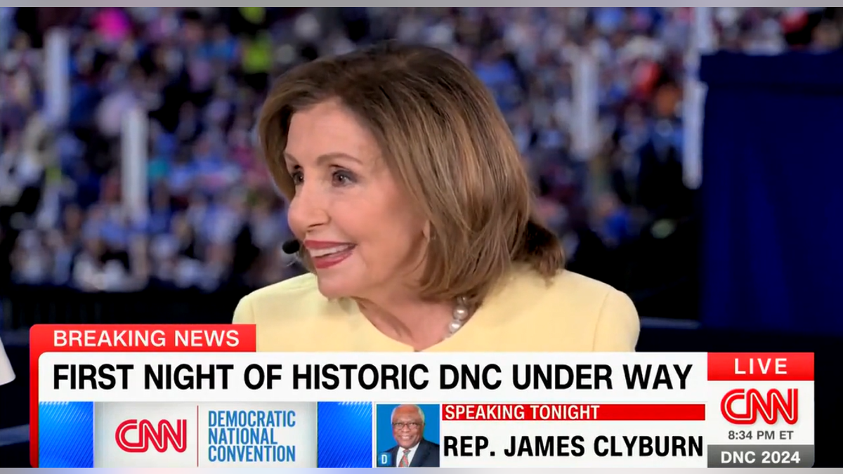Nanci Pelosi speaks in an interview