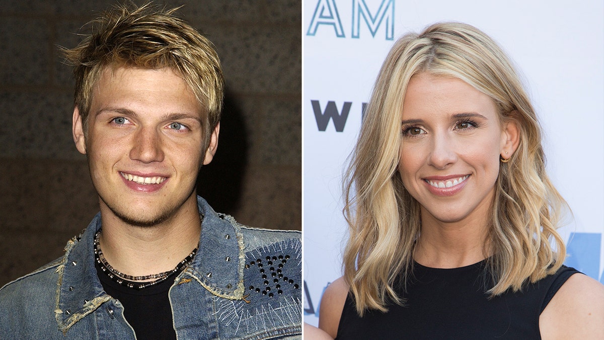 Nick Carter and Melissa Schuman side by side