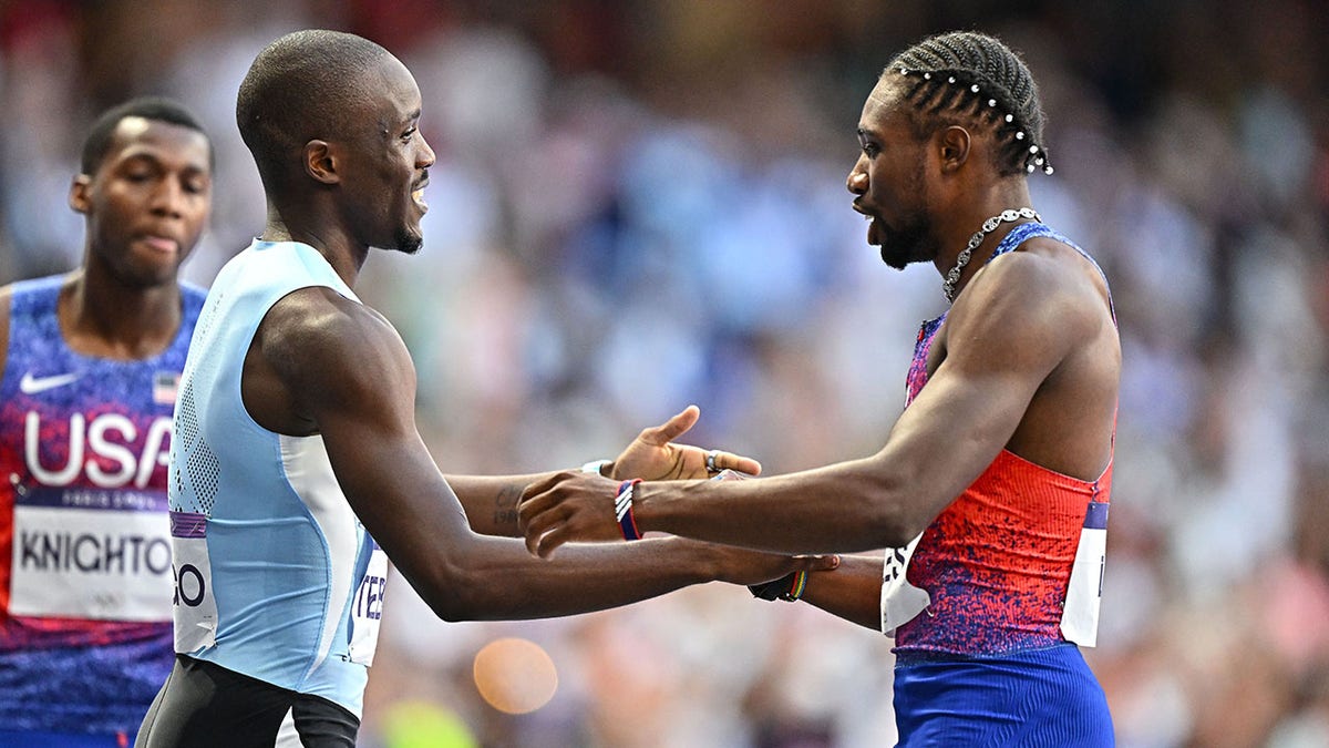 Letsile Tebogo y Noah Lyles