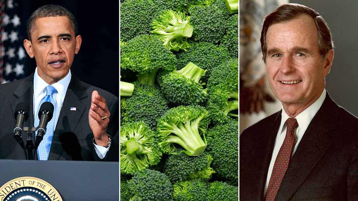 El ex presidente George H. W. Bush odiaba el brócoli, pero el ex presidente Barack Obama dijo que era su comida favorita.