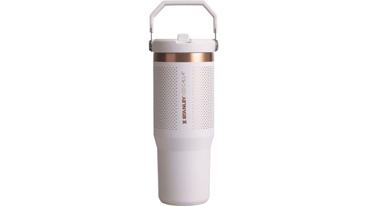 The IceFlow tumbler has a durable built-in straw.