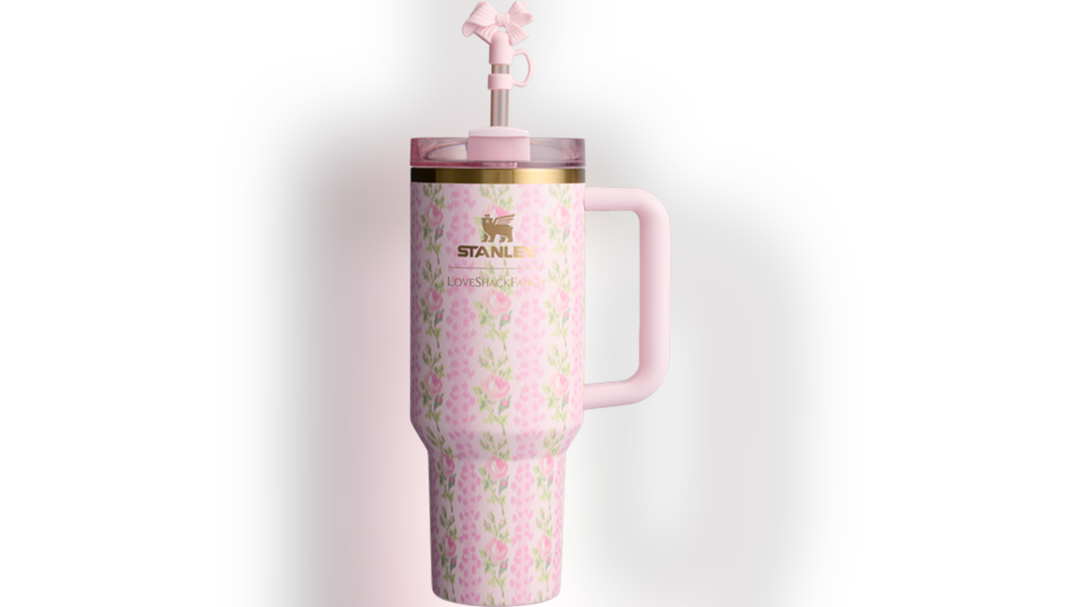A LoveShackFancy water bottle comes in a handful of beautiful floral patterns.