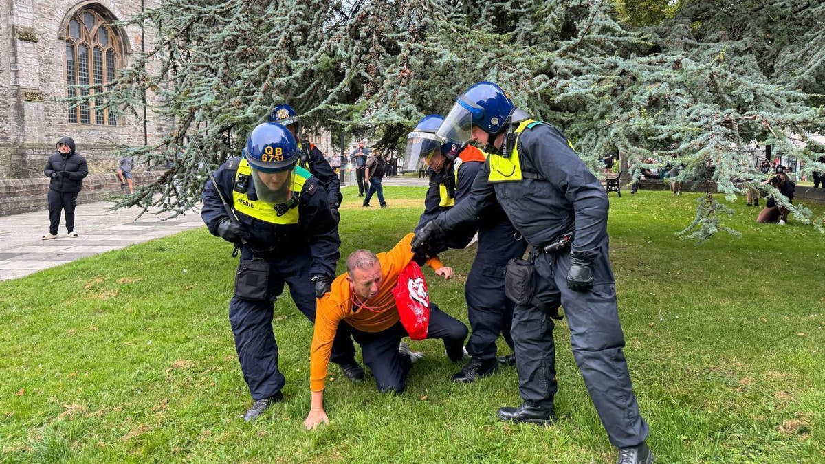 Man arrested during UK protests