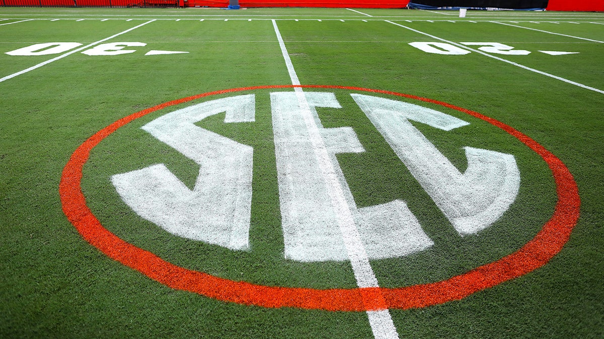 SEC logo on the field