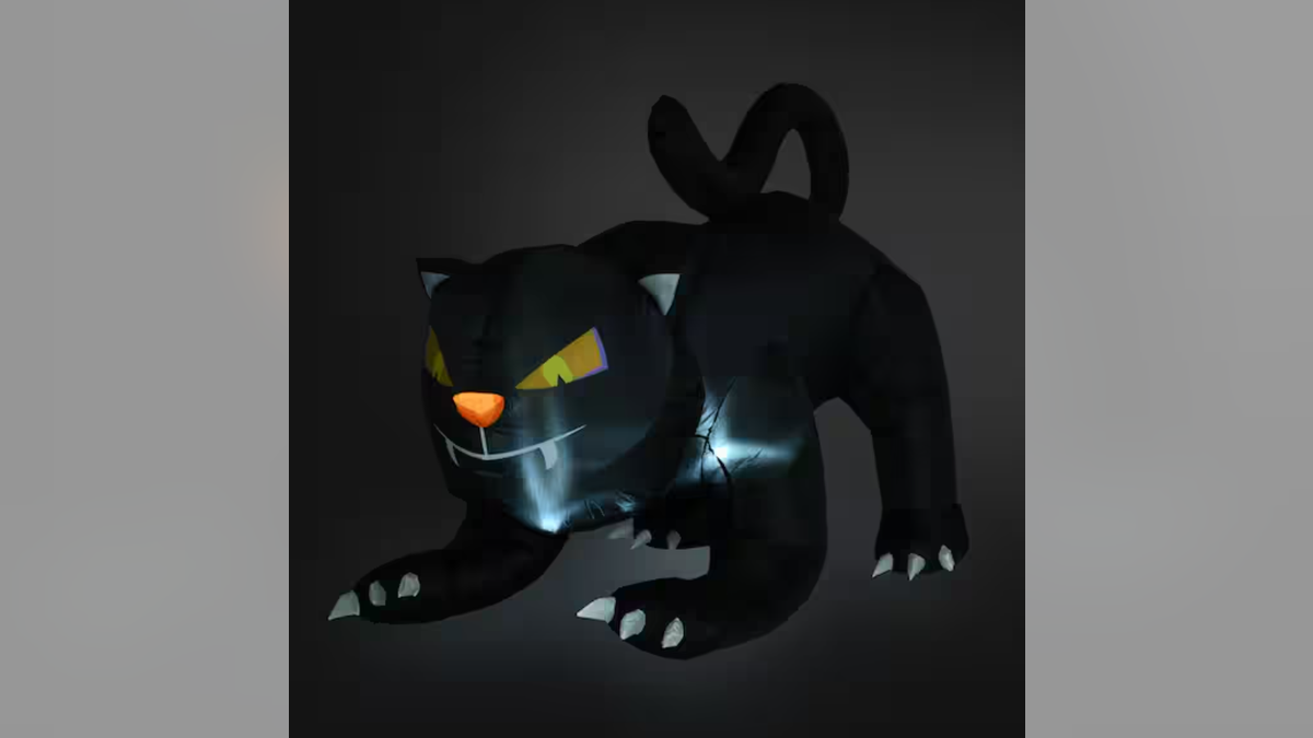 Show off your love of black cats and Halloween with an inflatable cat. 