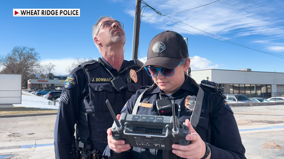 A GPS tracker helps officers track and navigate their drones.