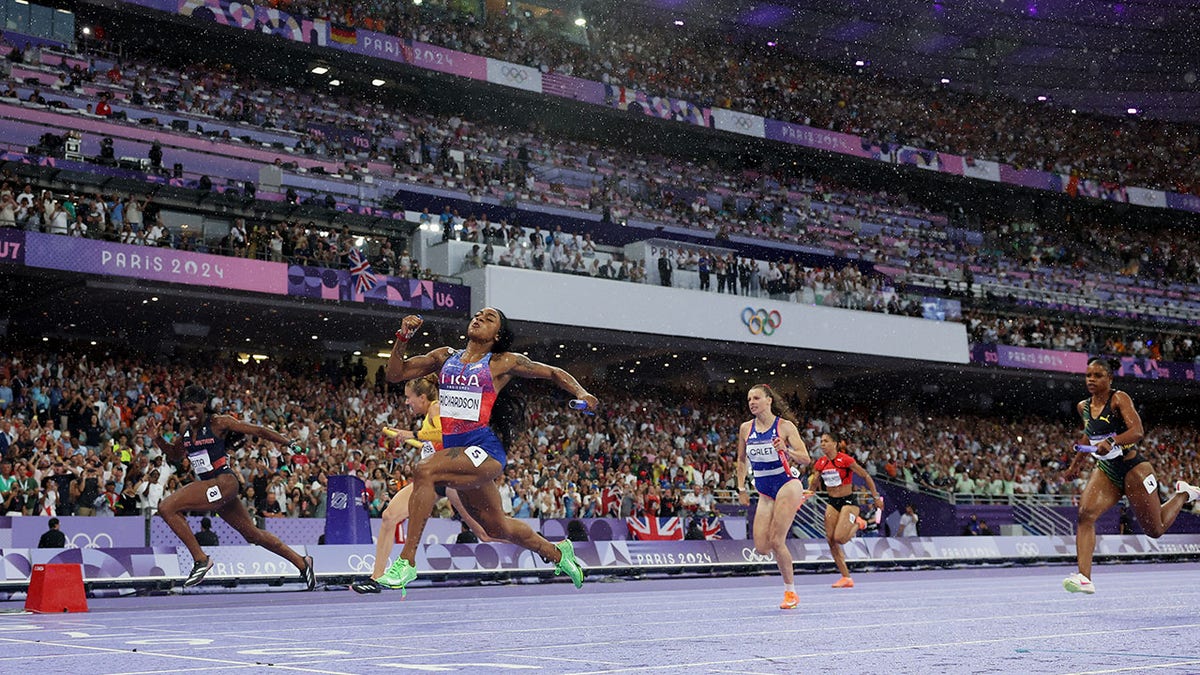 Sha'Carri Richardson races