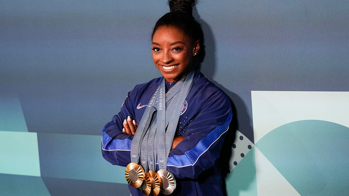 Simone Biles with 4 medals