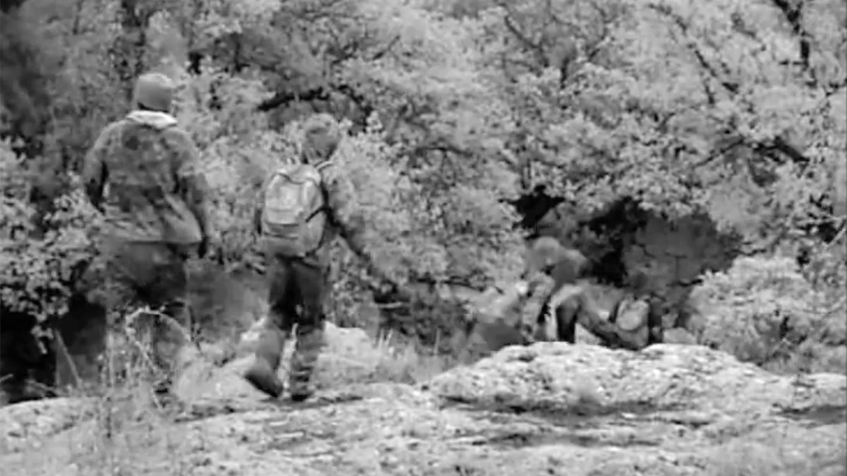 Camouflaged people sneaking onto an Arizona rancher's property