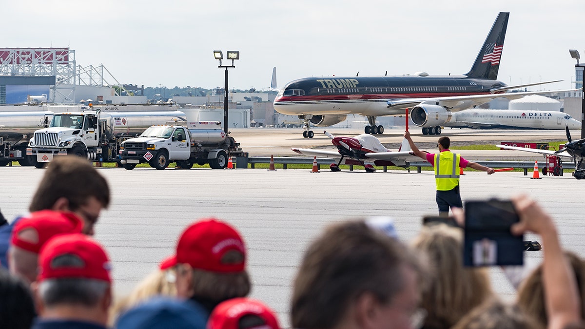 Trump Force One on a tarmac