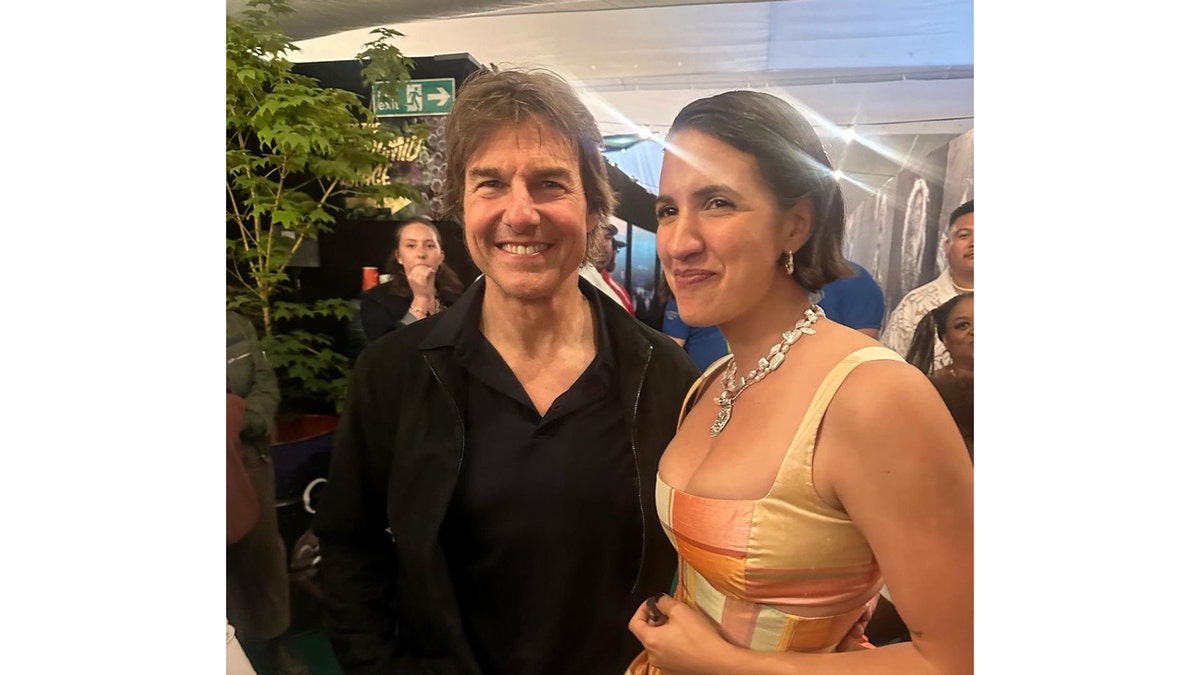 Tom Cruise and Victoria Canal attend a premiere