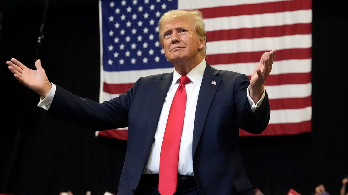 Trump at a campaign rally in Montana