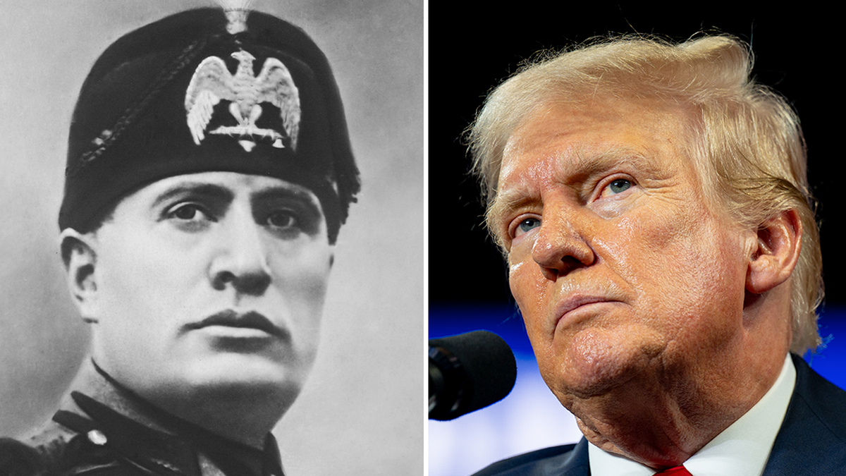 Mussolini photo and Trump photo