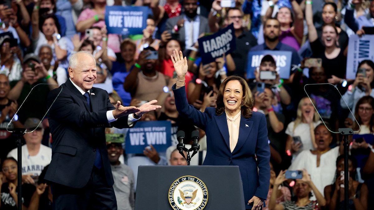 Tim Walz and Kamala Harris