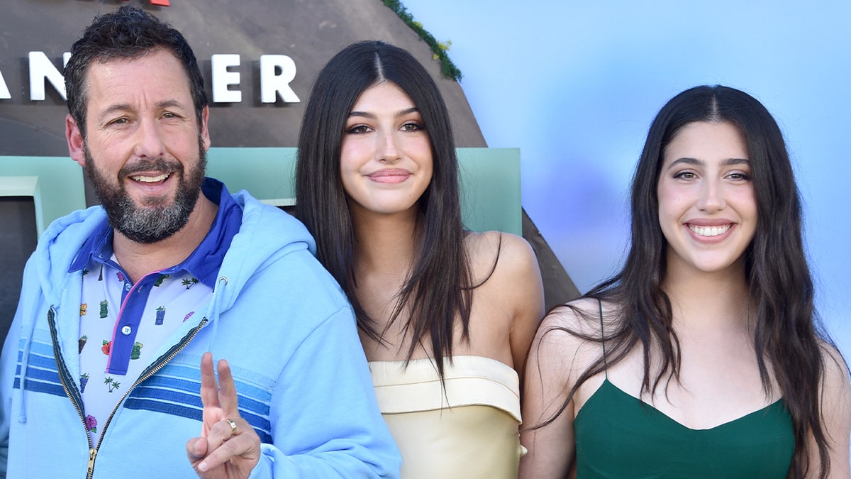 Adam Sandler and two daughters