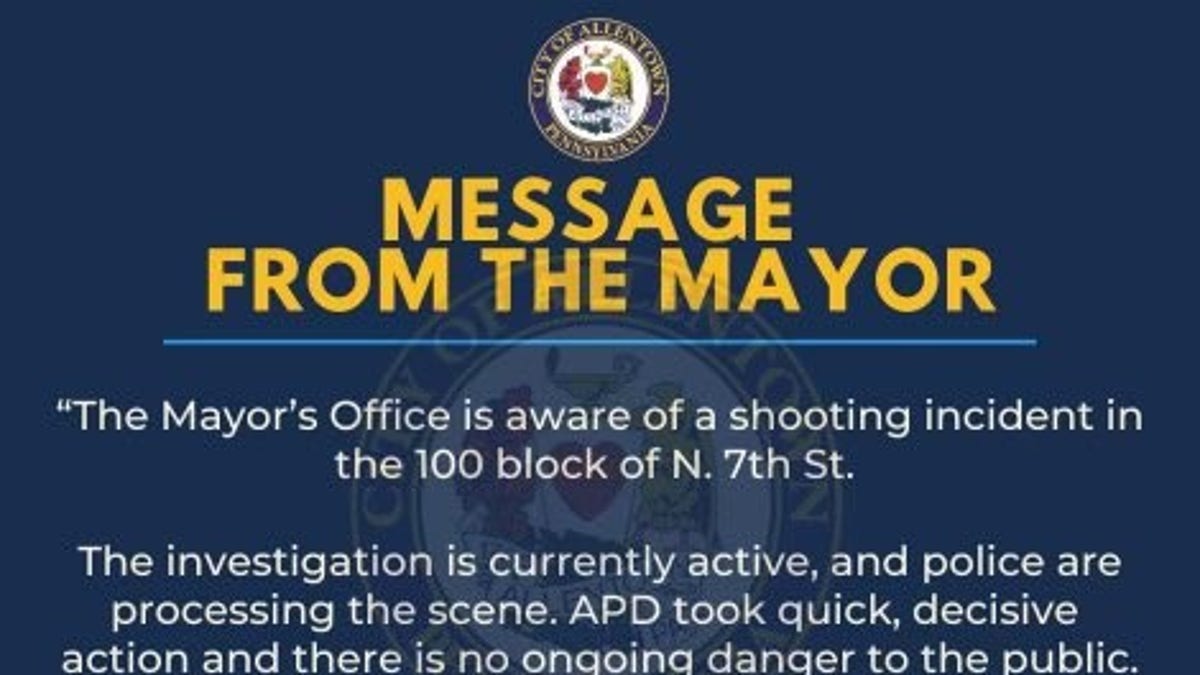 Message from Allentown Mayor