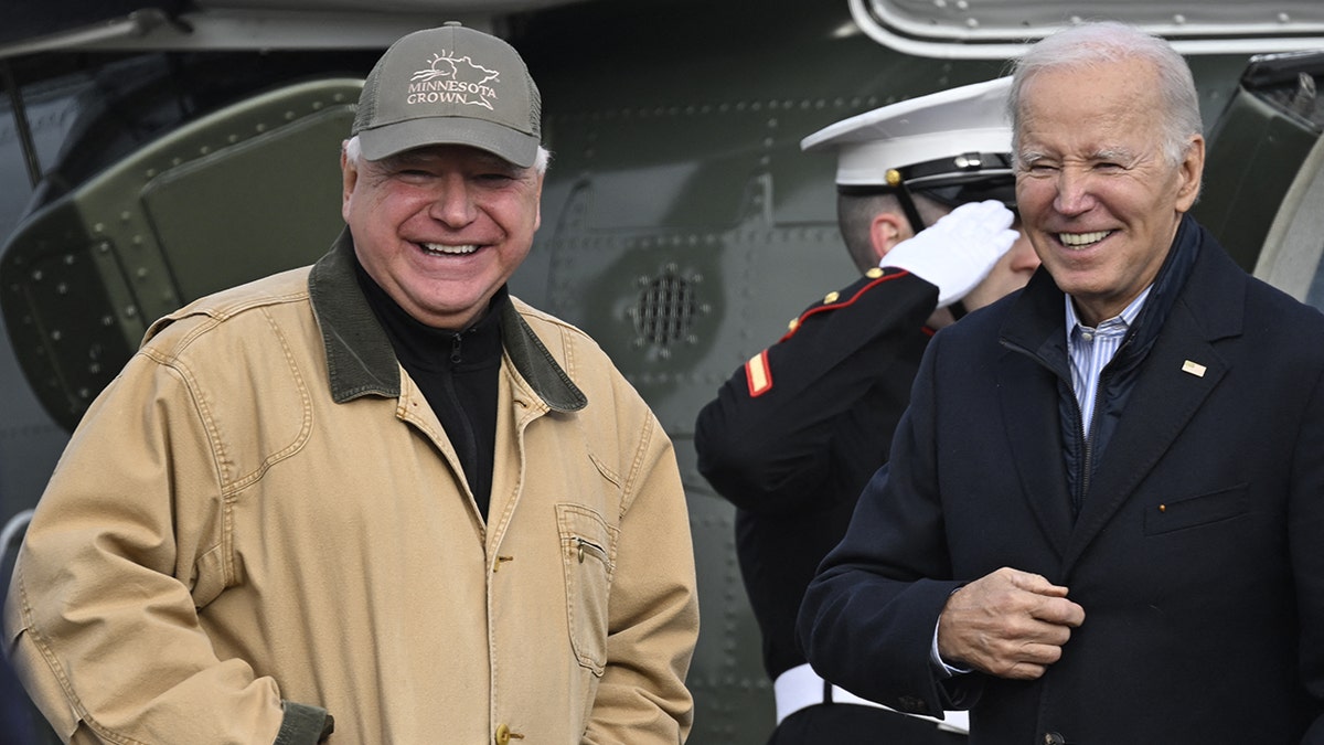 Tim Walz with Biden