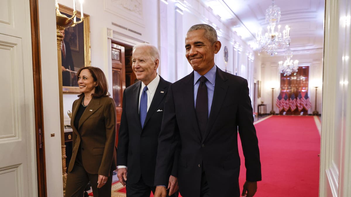 Biden, Harris e Obama juntos