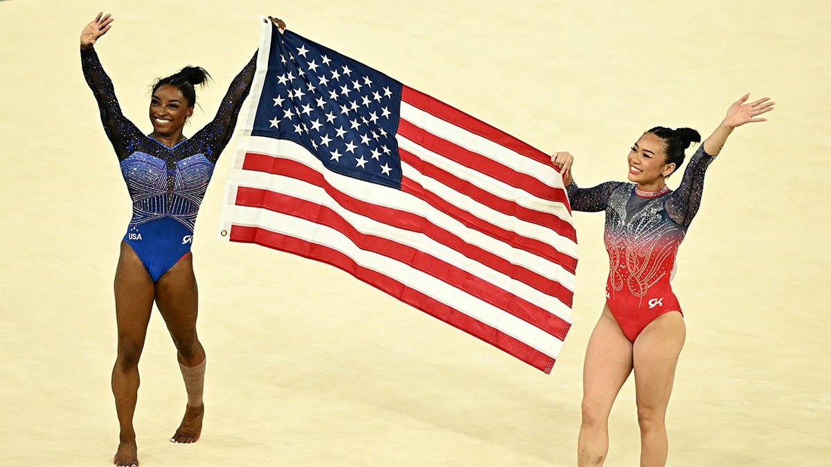 Simone Biles and Suni Lee