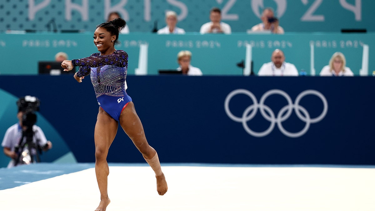 Simone Biles competes