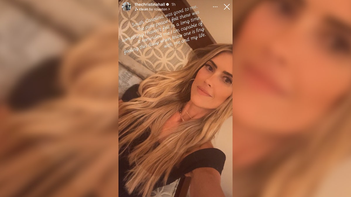 Reality star Christina Hall poses for a selfie on Instagram