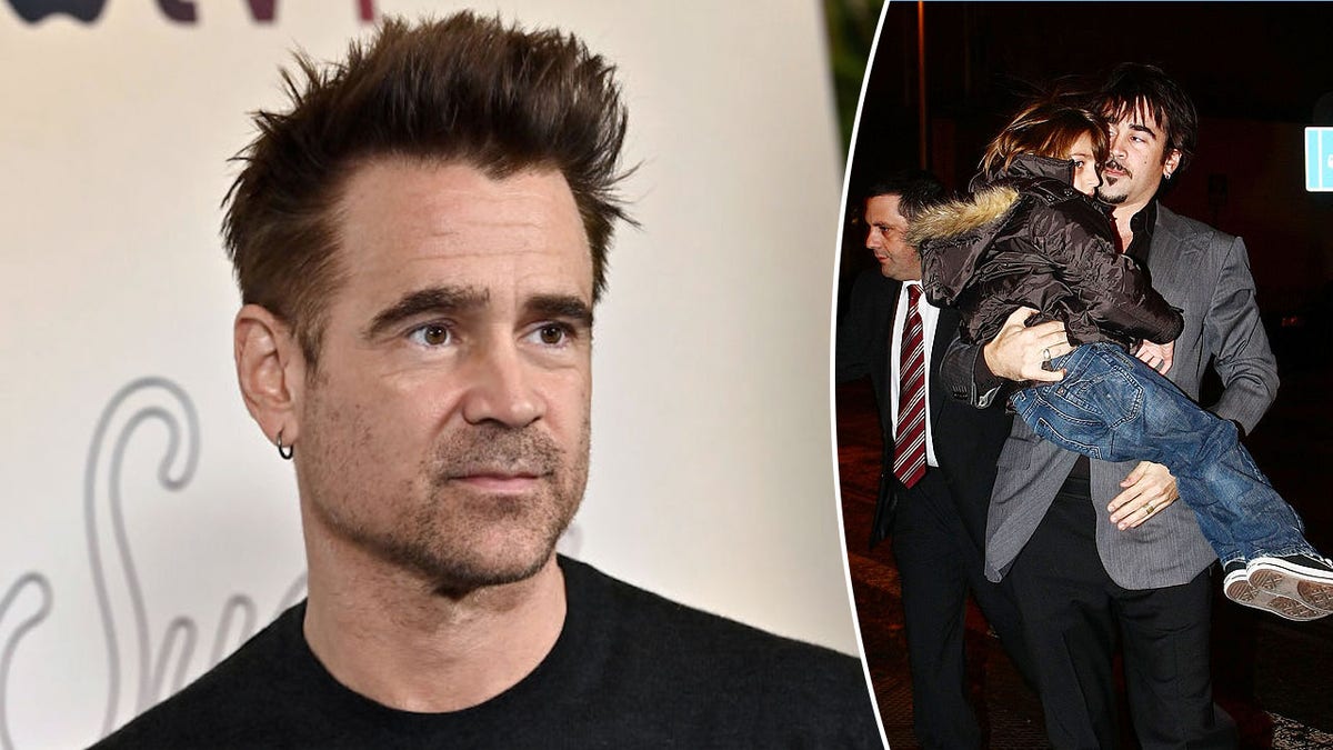 Colin Farrell con su hijo