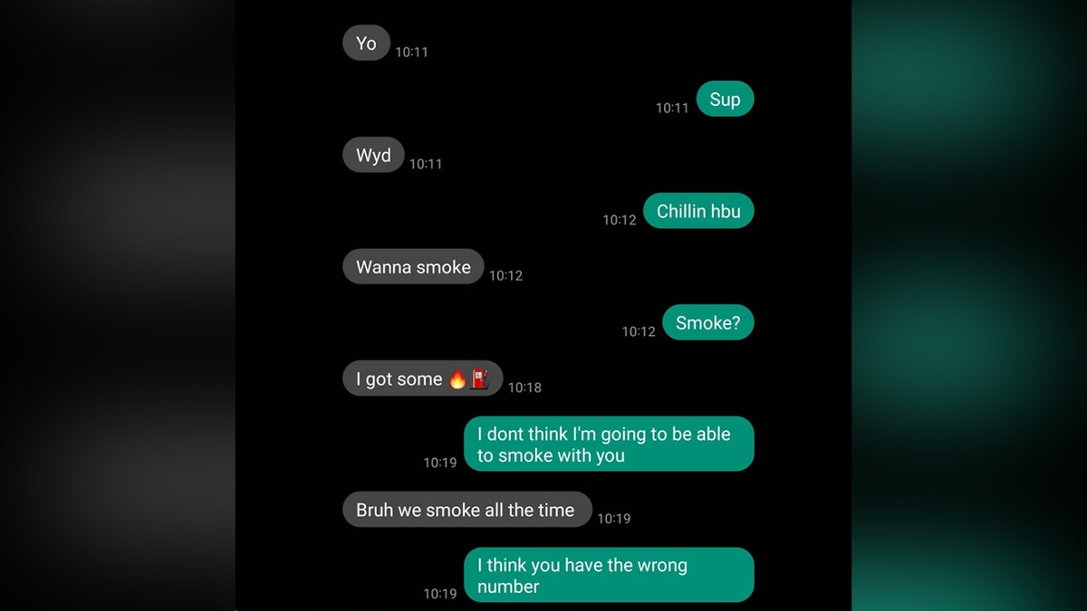 Officer text exchange