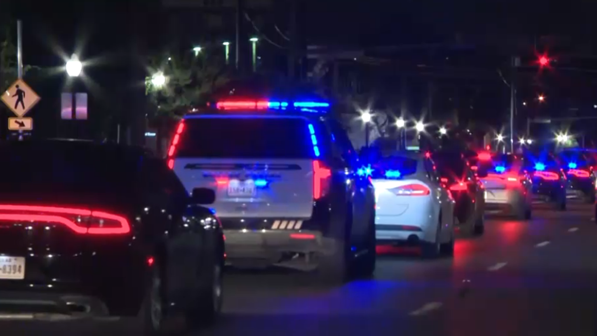 Procesión de la policía de Dallas