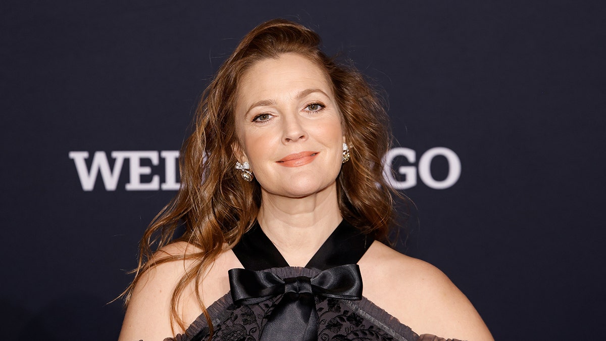 Drew Barrymore smiles on red carpet