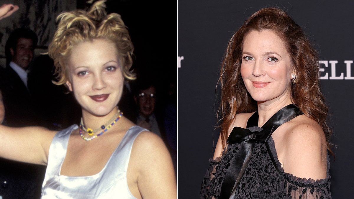 Drew Barrymore in 1995 split with Drew Barrymore in 2024