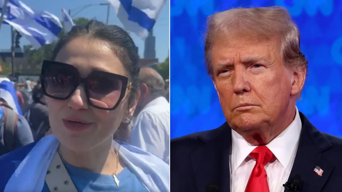 Anna Steinberg, izquierda; Donald Trump, derecha