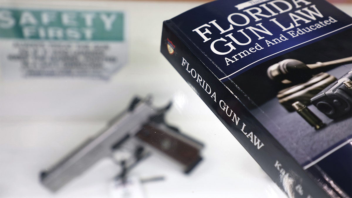 A Florida Gun Law book on display