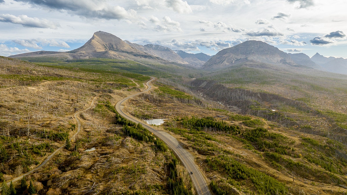 vista aérea del parque nacional de los glaciares